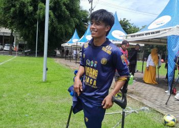 Perjuangan Muhammad Angga Rifanto, Arek Malang yang sukses menembus Timnas Amputasi Indonesia yang akan berlaga di Piala Asia Amputasi 2025. /Foto: Tugumalang.id/Bagus Rachmad Saputra