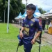 Perjuangan Muhammad Angga Rifanto, Arek Malang yang sukses menembus Timnas Amputasi Indonesia yang akan berlaga di Piala Asia Amputasi 2025. /Foto: Tugumalang.id/Bagus Rachmad Saputra