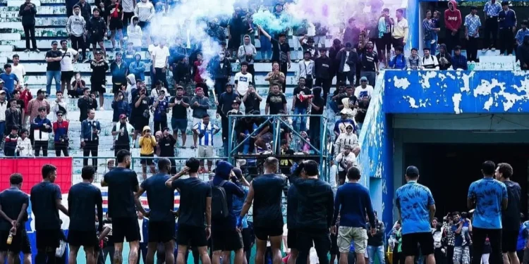 Lokasi nobar laga Derby Jawa Timur Persebaya vs Arema FC di Malang. /Foto: Instagram @aremafcofficial.