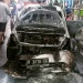 Mobil yang ludes terbakar di Jalan Kawi, Kota Malang. (Foto/Damkar Kota Malang)