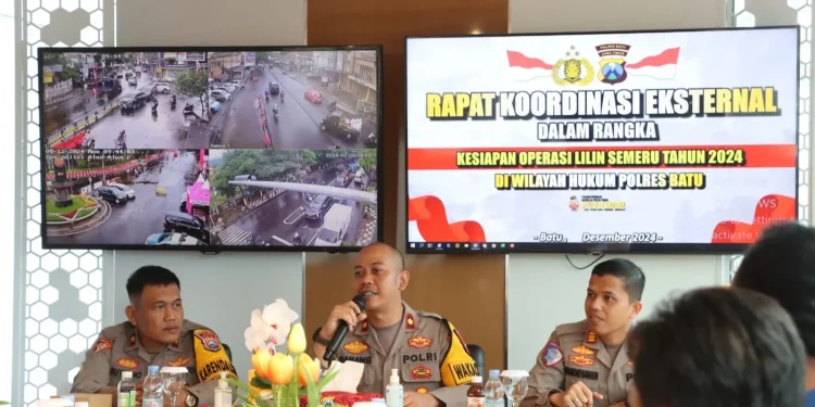 Rakor kesiapan penyambutan lonjakan wisatawan Kota Batu selama Nataru 2025. Foto: Polres Batu