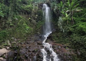 Daya tarik Coban Trisula Malang yang memiliki air terjun tiga tingkatan dengan nama yang berbeda-beda./Foto: Google Review Coban Trisula/Indra Susandi.