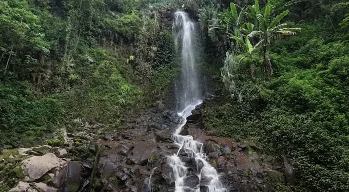 Daya tarik Coban Trisula Malang yang memiliki air terjun tiga tingkatan dengan nama yang berbeda-beda./Foto: Google Review Coban Trisula/Indra Susandi.