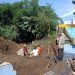 Petugas meninjau lokasi longsor dan pohon tumbang di Kalimeri. Foto: BPBD Kabupaten Malang
