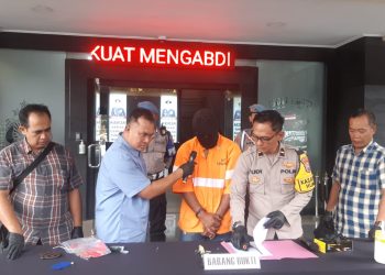 Satresktim Polresta Malang Kota ungkap kasus curanmor di Kota Malang. (Foto/M Sholeh)