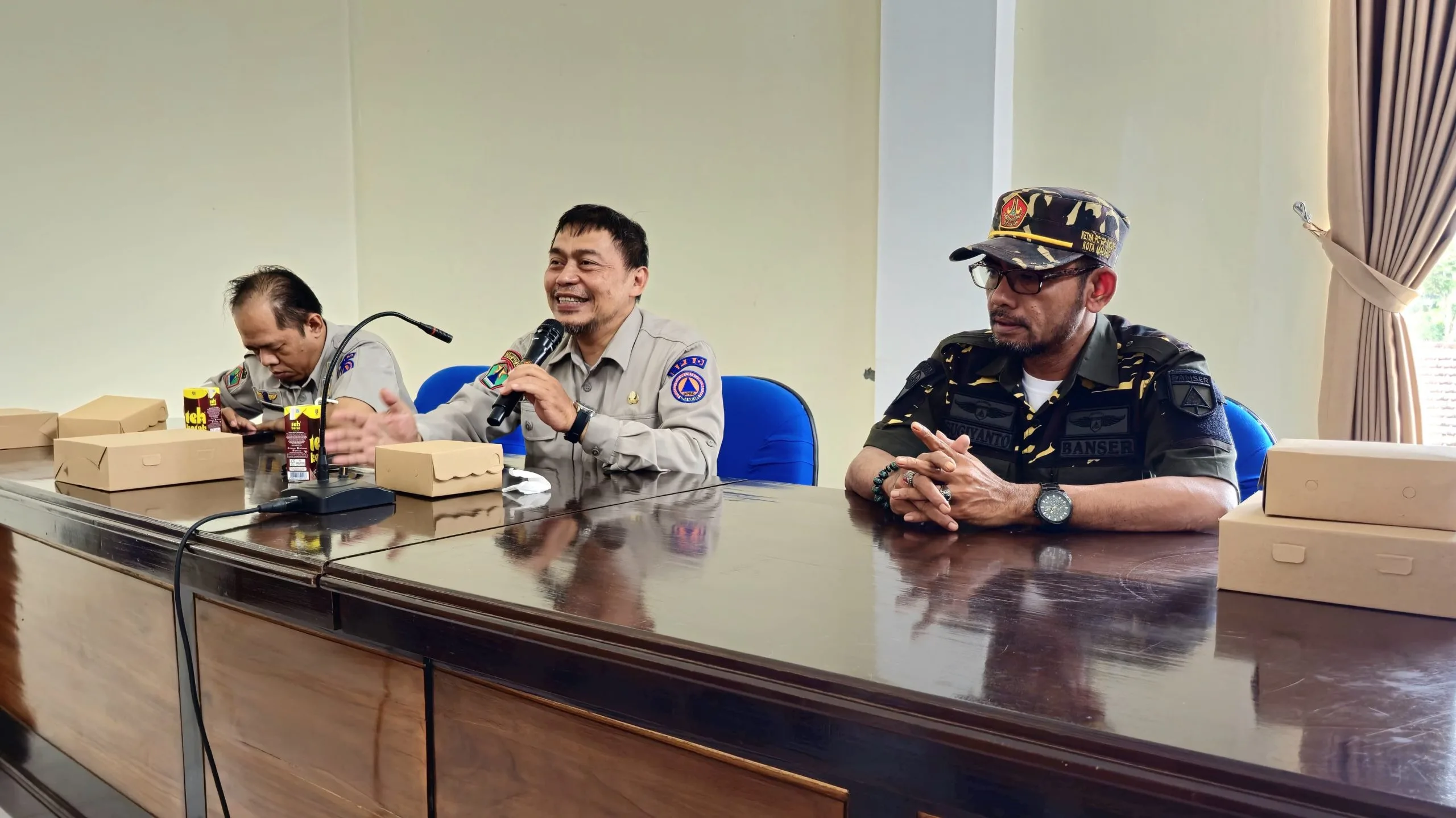 Ansor Banser Kota Malang silaturahim dengan BPBD Kota Malang. Foto/dok