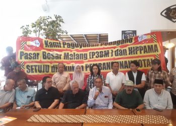 Dua Paguyuban yakni P3BM dan Hipama menyatakan mendukung pembangunan total Pasar Besar Kota Malang. (Foto/M Sholeh)