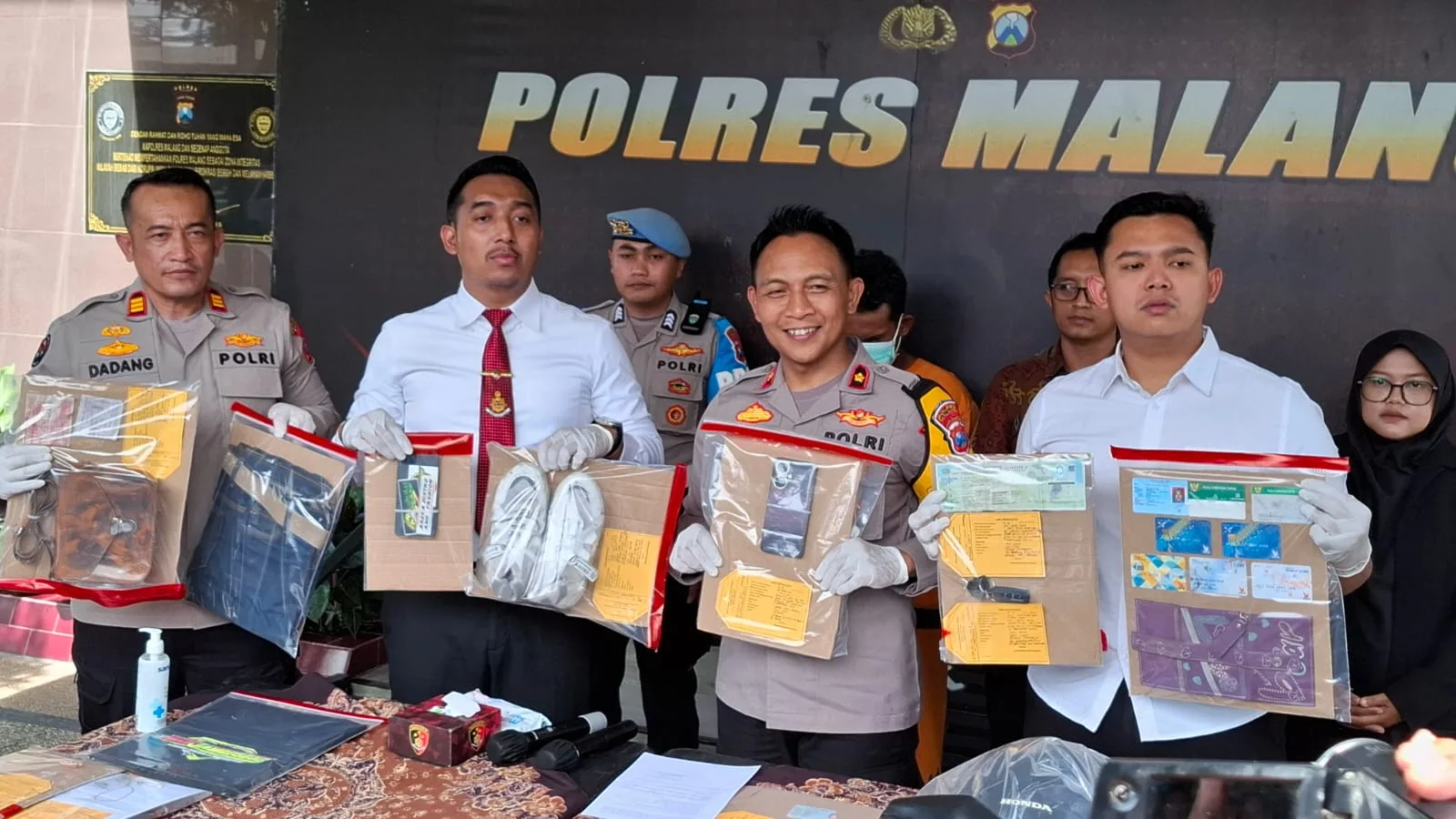 Polres Malang ungkap kasus pembunuhan di Kepanjen beberapa waktu lalu. Foto: Aisyah Nawangsari Putri
