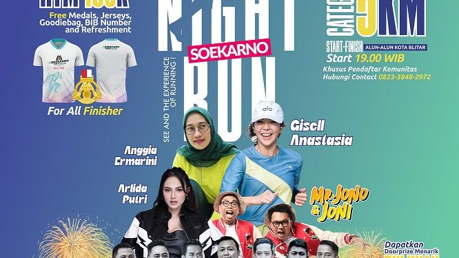 Soekarno Night Run 2025 di Kota Blitar siap digelar. Foto/dok