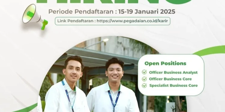 Informasi pendaftaran lowongan kerja di PT Pegadaian. /Foto: Tangkapan layar Instagram @pegadaian_id.