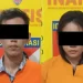 Pasangan FI dan PN ditahan lantaran menyiarkan pornografi. Foto: Polres Malang