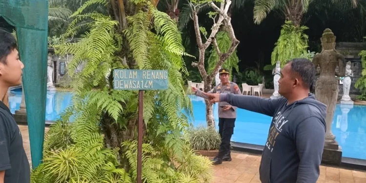 Kolam renang dewasa di Lembah Tumpang tempat korban tenggelam. Foto: Polsek Tumpang