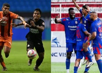 Arema FC bakal berhadapan dengan Borneo FC pada laga pekan ke-19 BRI Liga 1 2024/2025, Minggu (18/1/2025). /Foto: Kolase Instagram @aremafcofficial dan @borneofc.id