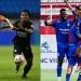Arema FC bakal berhadapan dengan Borneo FC pada laga pekan ke-19 BRI Liga 1 2024/2025, Minggu (18/1/2025). /Foto: Kolase Instagram @aremafcofficial dan @borneofc.id