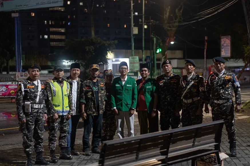 Barisan Ansor Serbaguna ataun Ansor sayang mengamanakan Natal dan Tahun Baru. Foto/dok