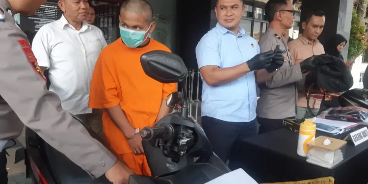 Sindikat pencuri motor diringkus Satreskrim Polresta Malang Kota. (Foto/M Sholeh)