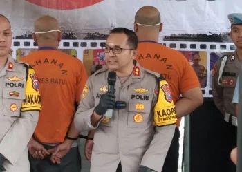 Kapolres Batu AKBP Andi Yudha Pranata menegaskan penyelidikan kasus pencabulan di Ponpes Kota Batu jalan terus. Foto: Azmy