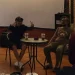 Diskusi setelah kegiatan nobar film ‘Bendera Sobek’ di Indrokilo Art Space. (Foto: Hailatun Nada/Magang)