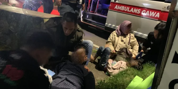 Kecelakaan rem blong di jalur klemuk Kota Batu menimpa satu keluarga asal Singosari. Foto: Istimewa