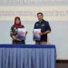 Rektor ITN Malang, Awan Uji Krismanto (kanan) dan Ketua MGBK Kabupaten Malang, Indira Ratnafuri (kiri) usai menandatangani perjanjian kerja sama. Foto: Aisyah Nawangsari Putri