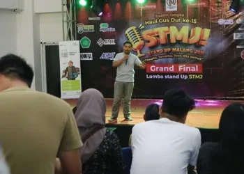 Penampilan Juara 1 STMJ 2025, Bagus Sadewa di acara final yang dihelat di Gedung MCC beberapa waktu lalu. /Foto: Tugumalang.id/Rubianto