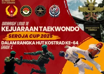 Brigif Linud 18/Trisula gelar Kejuaraan Taekwondo Seroja Cup 2025 dalam rangka HUT Kostrad ke-64./Foto: Tangkapan layar Instagram @seroja_cup2025_taekwondo.