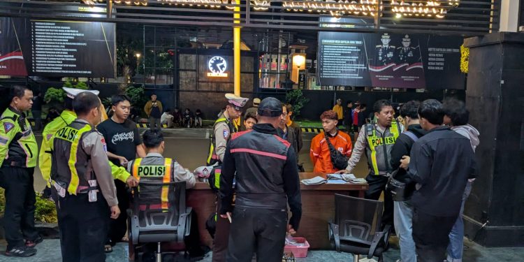 Penindakan pelaku aksi balap liar di Kota Malang. (Foto/dok. Humas Polresta Malang Kota)