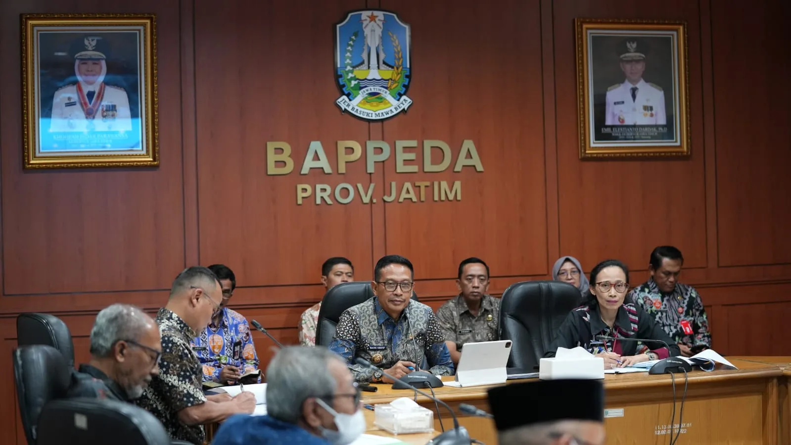 Wali Kota Malang, Wahyu Hidayat mempresentasikan inovasi pengentasan kemiskinan terpadu melalui PDKTSAM. (Foto/dok. Prokopim Setda Kota Malang)