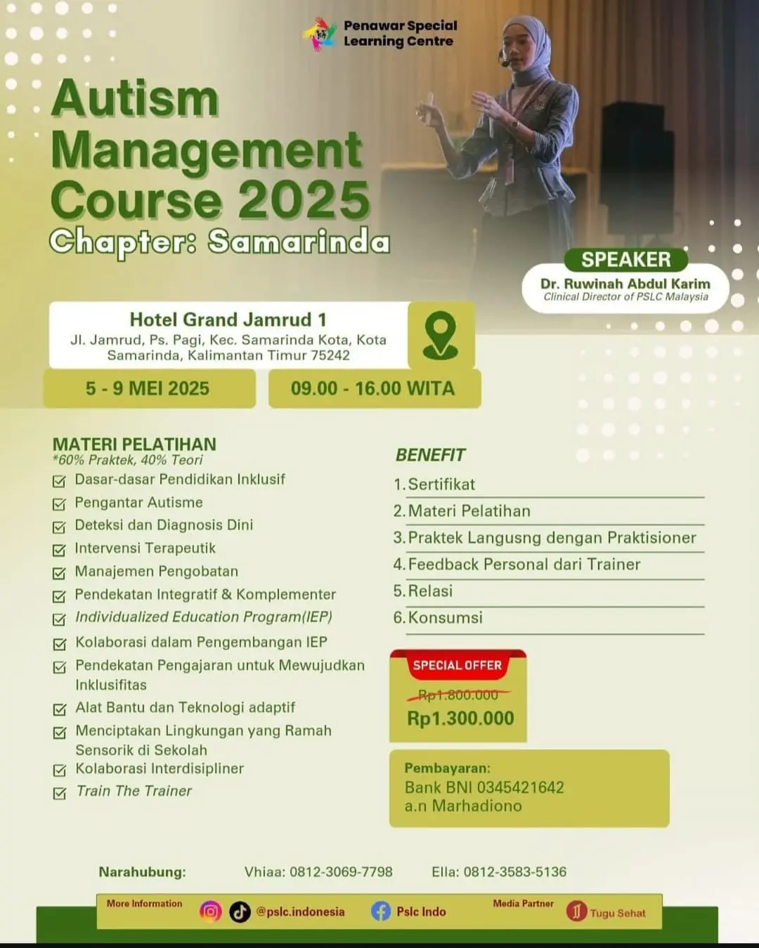 Event Autism Management Course 2025 di Kota Samarinda yang diselenggarakan PSLC. /Foto: Dok. PSLC.