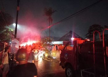 Kebakaran akibat ledakan gas LPG di daerah Sarangan, Lowokwaru (Foto: Keshia Putri Susetyo/Malang)