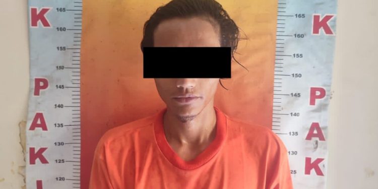 Terduga pelaku MZ usai diamankan di Polsek Pakis. Foto: Polres Malang