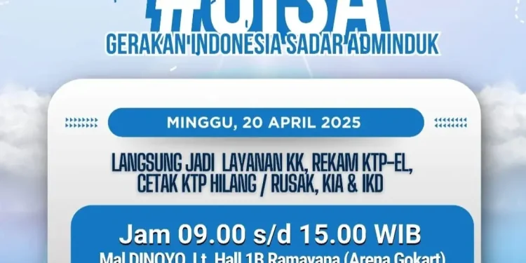 Informasi layanan adminduk dalam rangka HUT Kota Malang ke-111. /Foto: Instagram @pemkotmalang.