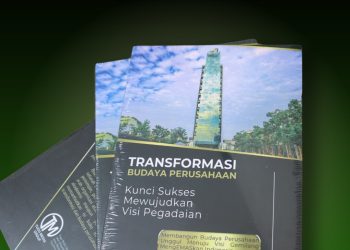 Buku Transformasi Budaya Perusahaan yang baru saja diluncurkan PT Pegadaian. (Foto/dok.)