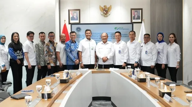 Penandatanganan Nota Kesepahaman antara BPJS Ketenagakerjaan dan Badan Gizi Nasional di Plaza BPJAMSOSTEK, Senin (21/04/2025) lalu. Foto/dok