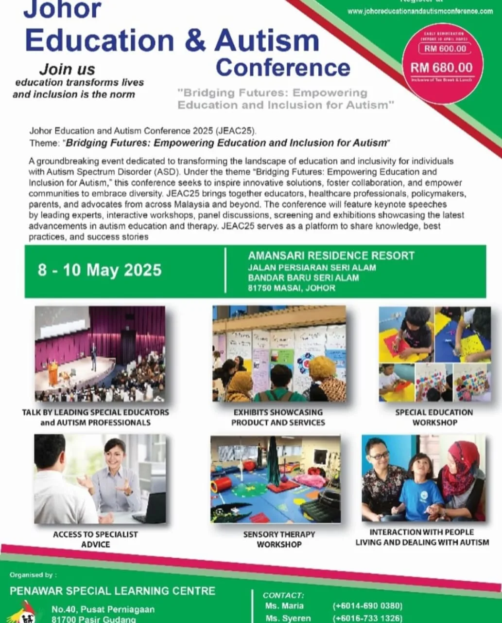 Flyer event Johor Education and Autism Conference