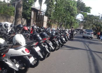 Ilustrasi parkir yang ada di Kota Malang. (Foto/M Sholeh)