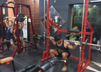 Atlet binaraga Kabupaten Malang saat berlatih di gym. Foto: dok. PBFI Kabupaten Malang