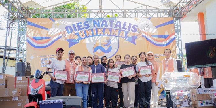 Acara gerak jalan sehat meriahkan puncak Dies Natalis ke-68 Unikama. /Foto: Dok. Unikama