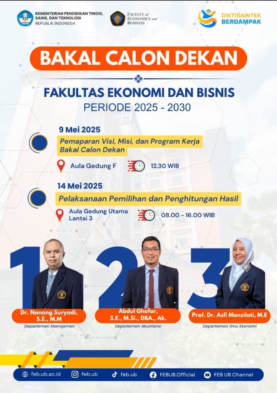 Daftar Calon Dekan FEB UB. Foto/dok