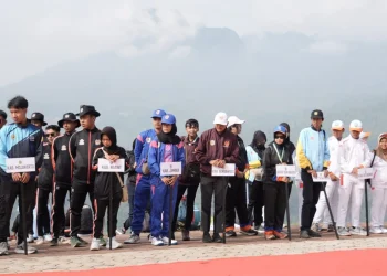 Upacara pembukaan kejuaraan paralayang Porprov Jatim 2025. Foto: KONI Kota Batu