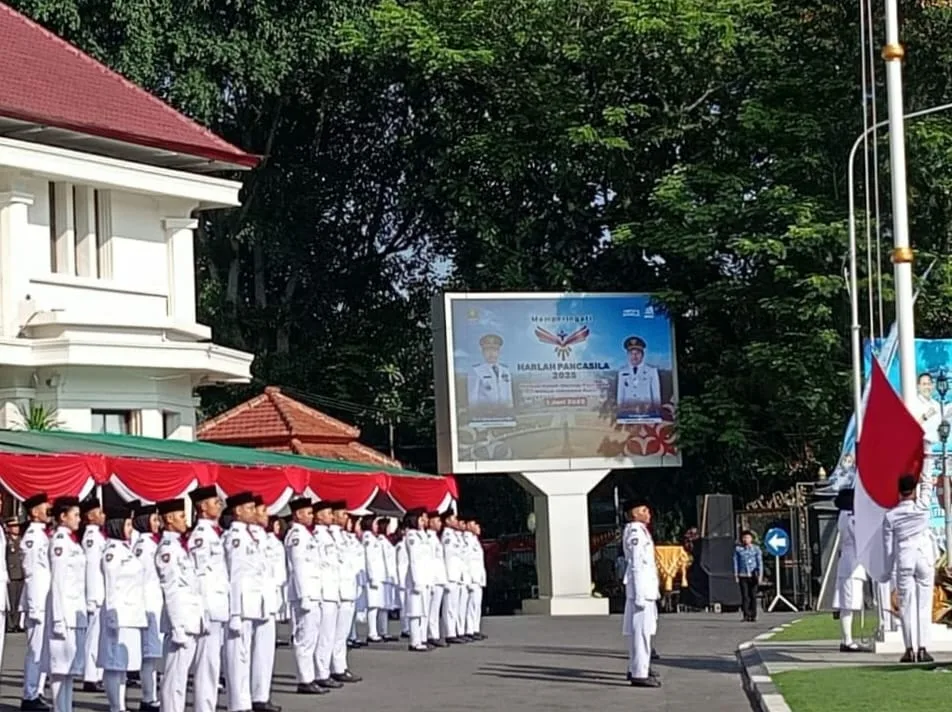 Upacara peringatan hari lahir Pancasila. (Foto/M Sholeh)