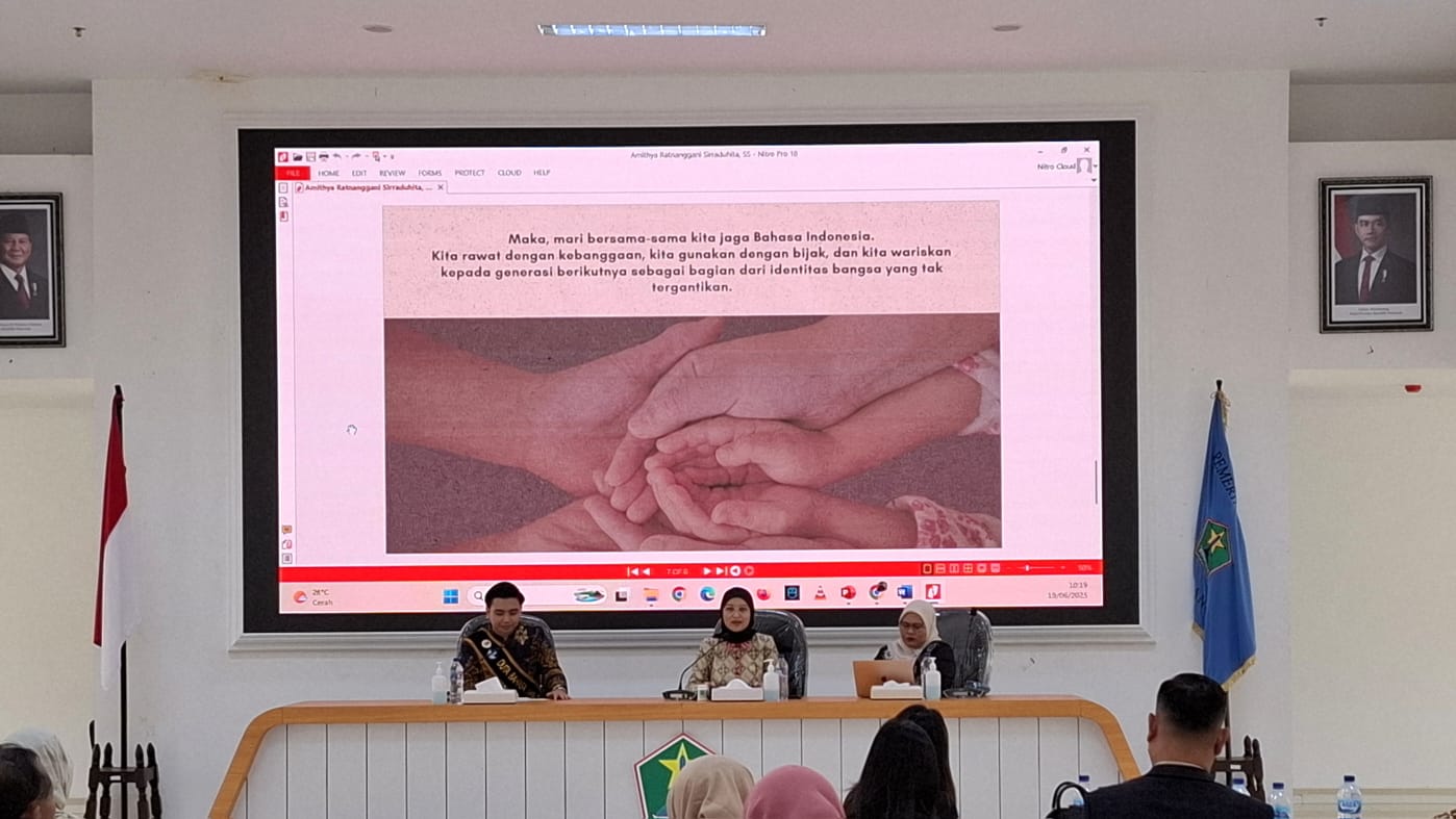 Sosialisasi pengutamaan Bahasa Indonesia di lanskap ruang publik dan dokumen lembaga negara oleh Balai Bahasa Provinsi Jatim. Foto: Azmy