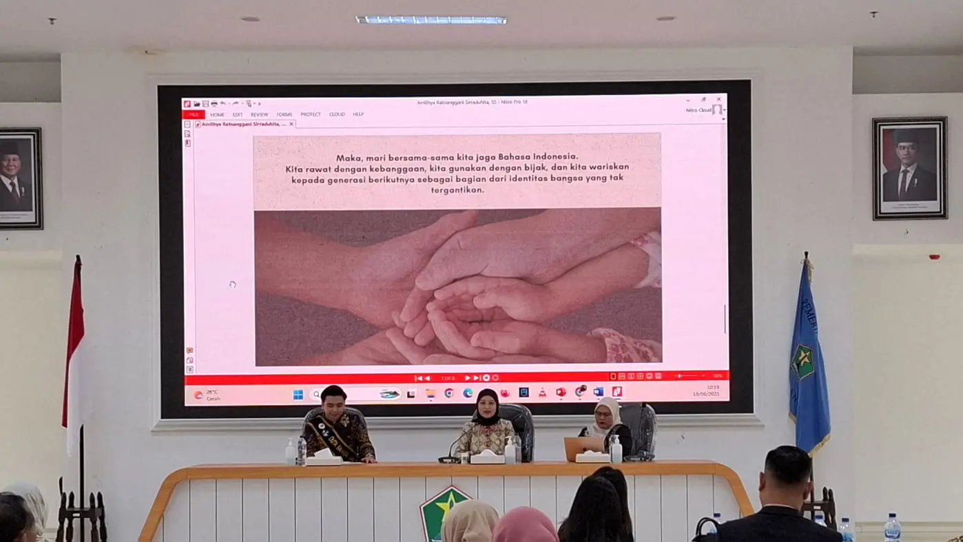Sosialisasi pengutamaan Bahasa Indonesia di lanskap ruang publik dan dokumen lembaga negara oleh Balai Bahasa Provinsi Jatim. Foto: Azmy