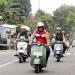 Kapolres Batu AKBP Andi Yudha Pranata bersama jajaran saat mengendarai vespa. Foto: Azmy