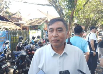Ketua KONI Kota Malang, Djoni Sudjatmoko memberikan gambaran soal Porprov Jatim 2025. (Foto/M Sholeh)