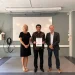 Ahmad Dzulfikar Nurrahman (tengah) usai menyelesaikan short course di Denmark. Foto: dok. Pribadi