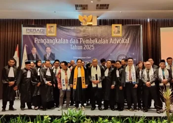 Pelantikan 36 advokat muda Peradi Malang. (Foto/M Sholeh
