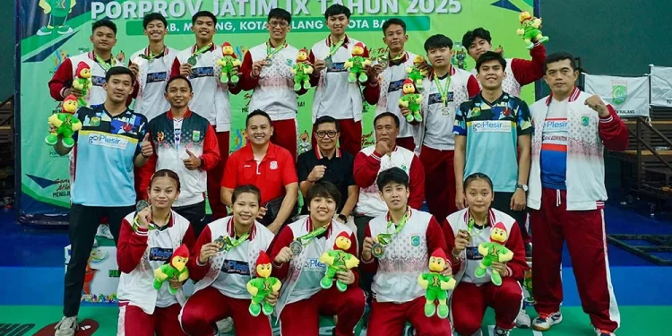 Tim bulutangkis Kabupaten Malang Porprov Jatim 2025