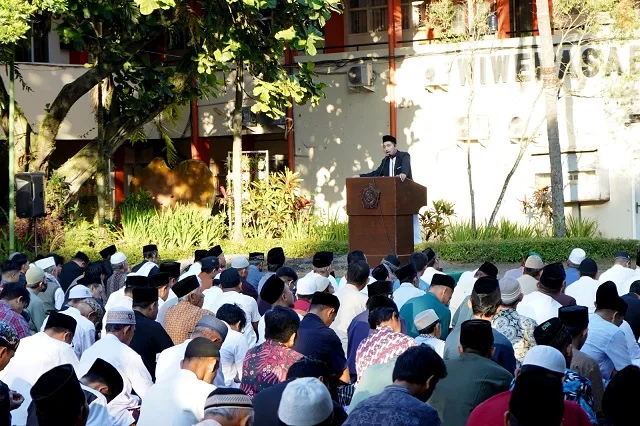 Khutbah salat Idul Adha di Unikama yang berlangsung khidmat./Foto: Dok. Unikama.