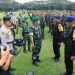 Ribuan personel gabungan TNI-Polri disiagakan untuk amankan perjalanan Gibran menuju Blitar. Foto: Polres Malang